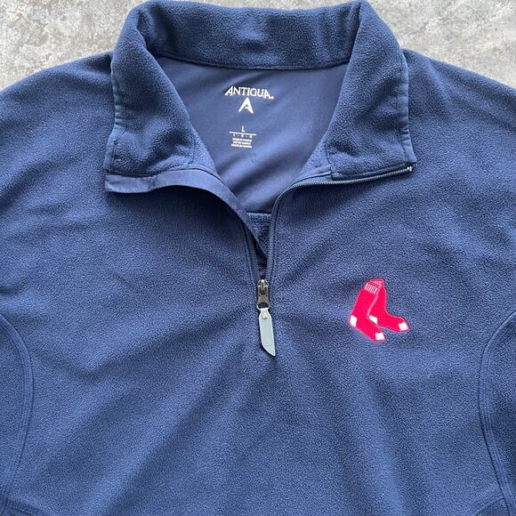Antigua Boston Red Sox MLB Altitude Fleece Quarter Zip Jacket L - Picture 2 of 7